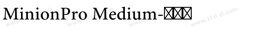 MinionPro Medium字体转换